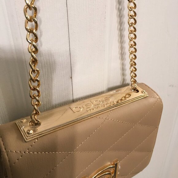 Bebe Gio Flap Tan Crossbody NWOT - Picture 11 of 12